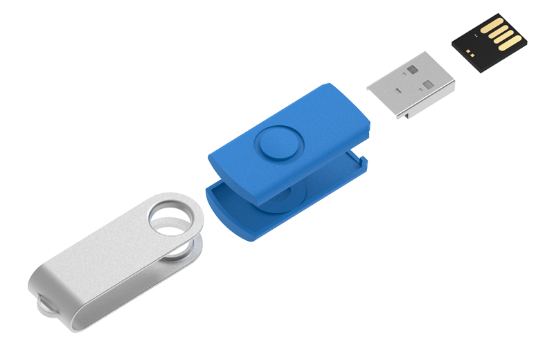 Spin USB Flash Drive | Exploded Diagram