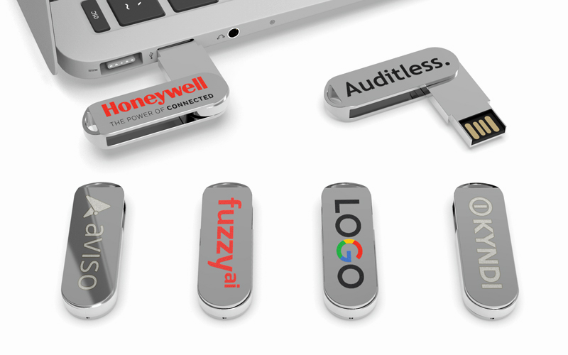 Chrome Spin | CustomUSB Flash Drive