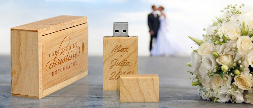 Slide Top Wooden Box | CustomUSB 0
