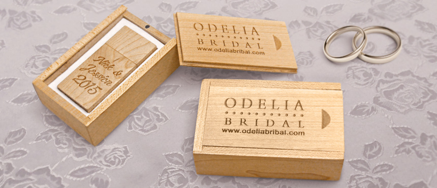 Slide Top Wooden Box | CustomUSB 1