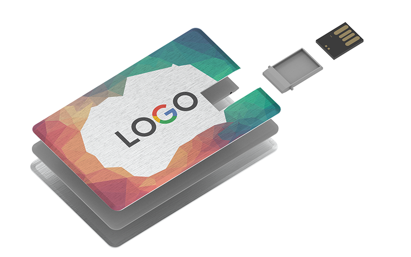 Metal Wallet Card USB Flash Drive | Exploded Diagram