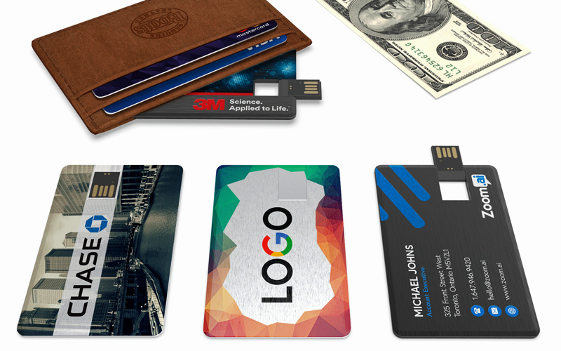 Wallet Card Metal | CustomUSB Business Card Flash Drive